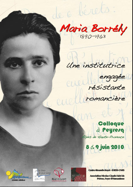 Affiche colloque Maria Borrely