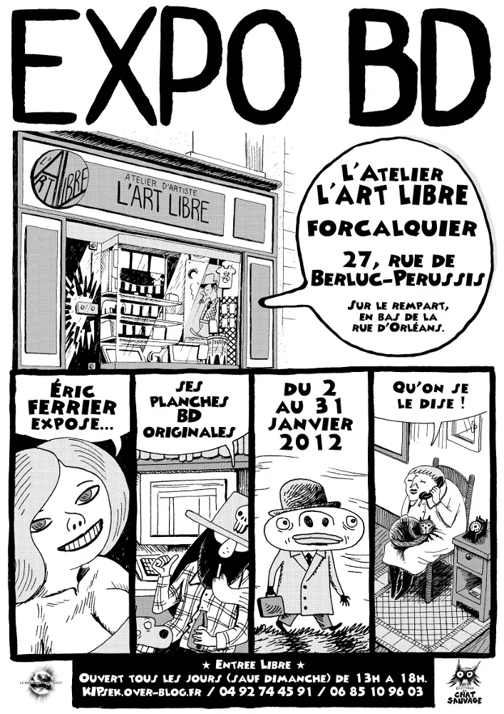 Affiche Expo BD janvier 2012 Eric Ferrier Forcalquier