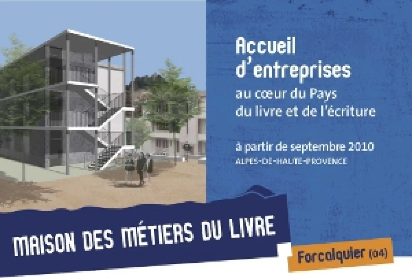 Visuel de la maison des métiers du livre à Forcalquier